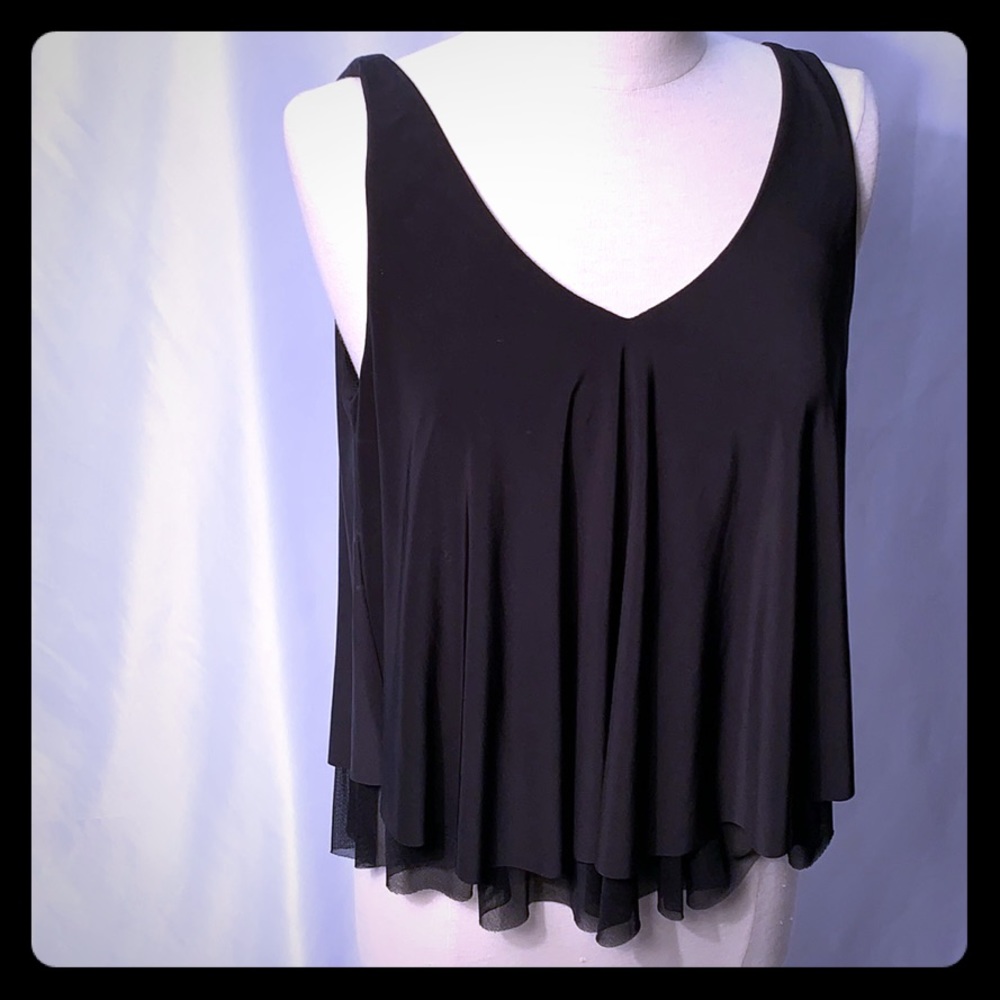Express Black Tank Top with mesh bottom NWT SZ M